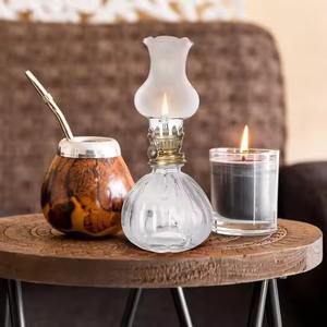 H.m.a งานหัตถกรรมสีชมพูฝุ่นโคมไฟน้ำมันวินเทจโคมไฟโลหะแบบชนบทสำหรับการตกแต่งภายในที่อ่อนนุ่ม - Product Image 5