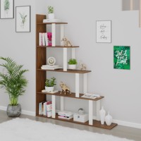 Tendance du moment : Bibliothèque Wolabey en bois style échelle, avec tiroir et 2 portes, à fixer au mur ou à poser au sol.