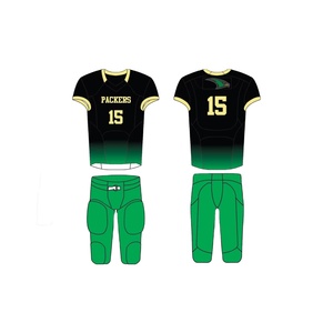 Uniforme de football américain personnalisé de haute qualité, sublimé, court, respirant, séchage rapide, tissu polyester et élasthanne, national - Product Image 1
