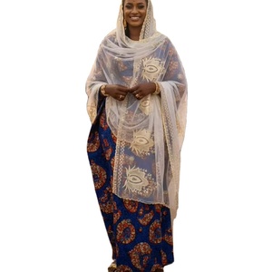 Hiyab Largo de Chifón para Mujer, con Bordado Floral y Pedrería, Colorido, Ligero, Transpirable, para Uso Diario, Proveedor Mayorista - Product Image 1