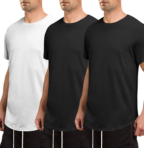 Camiseta Blanca Personalizada al por Mayor para Hombre, Estilo Hip Hop, Extra Larga, Básica - Product Image 2