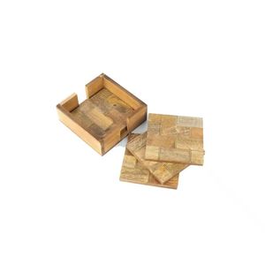 Ensemble de sous-verres en bois modernes faits à la main en résine époxy Table basse oeuvre décorative boisson tapis et tampons pour décoration de table - Product Image 2