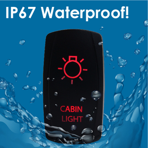 สวิตช์โยกสลับทางทะเลสําหรับเรือคุณภาพสูงพร้อมไฟ LED ที่มีวัสดุทนแรงกระแทกเพื่อความทนทานที่เพิ่มขึ้น - Product Image 5