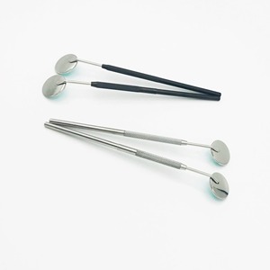 Miroirs à cils de qualité supérieure avec logo personnalisé, 2 formes différentes, poignées antidérapantes, miroir à cils - Product Image 1