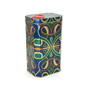 Boîte en métal rectangulaire mate en fer blanc avec couvercle, personnalisable avec logo – Contenant vide de qualité alimentaire pour jus et boissons - Product Image 1