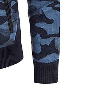 Sudadera con capucha con cremallera en blanco de diseño OEM de gran tamaño con estampado camuflado transpirable y cómoda cremallera pesada sudaderas lisas - Product Image 5