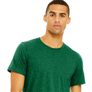 Camiseta CVC unisex verde hierba: 52% algodón peinado Airlume, 48% mezcla de polietileno - Product Image 4