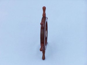 India Wholesale Supplier Black Polished Nautical Wooden <b>Ship</b> <b>Wheel</b> for Home Wall Decoration Hanging Function - Product Image 3