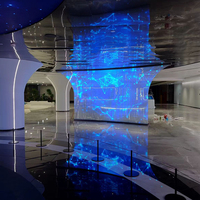 P6.25 Panel digital programable LED Video Wall LED Holograma Pantalla flexible Autoadhesivo suave sobre vidrio en Japón