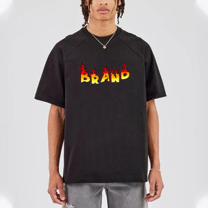 <b>Top</b> Luxury Quality 100% Cotton Knitted T-Shirt <b>Mens</b> High Quality Regular Fit Custom Heat-Transfer Printed Logo Heavy 300GSM - Product Image 6