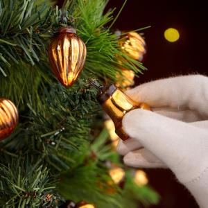 Ornements de Noël en verre vintage en vrac fabriqués à la main de style antique pour décoration de vacances décorations d'arbre rétro en gros - Product Image 4