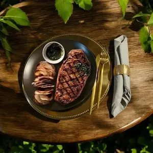 Bordes lisos Accesorios de comedor de lujo Servilletero de latón antiguo Anillo de metal hecho a mano para el hogar y el hotel - Product Image 3