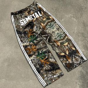 Premium Winter Nylon Solid Straight Leg Running Sweatpants Custom Beading Lace Men Joggers - Product Image 5