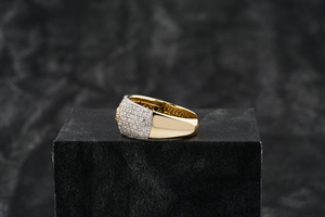 Bagues fines de luxe pour hommes en or 10K/14K/18K Style Hip Hop Trendy Full Diamond Rounded Alphabet GIA Certified Lab Grown Ice VVS for - Product Image 3