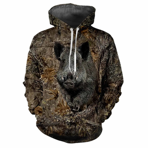 Vente en gros de sweat à capuche de chasse de haute qualité sweat à capuche camouflage véritable sweat à capuche tactique de pêche pour hommes - Product Image 3