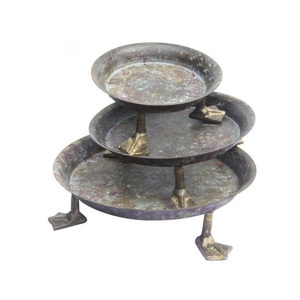 Soporte de pastel de Metal de tendencia superior Soporte de pastel hecho a mano de forma redondeada Soporte de pastel de Metal con estilo indio decorativo - Product Image 4