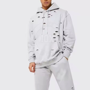 Winter Weat Warm Material Cotton Blended Hoodie High Street New Article To Wear Men Sudaderas con capucha desgastadas - Product Image 1