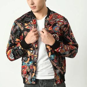 Logo personnalisé Meilleur prix Professionnel possédez votre impression Meilleure vente de vestes en satin style décontracté - Product Image 1