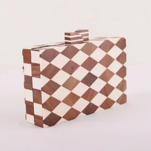 Pochette en bois de résine faite à la main amour sac à main de mariage indien modèle modèle Art collection Offre Spéciale sac à bandoulière Thanksgiving - Product Image 5