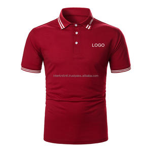 เสื้อโปโลแขนสั้นผู้ชายสีพื้นพิมพ์ลายตัวอักษรแฟชั่นลำลองเสื้อพิมพ์ลายตัวอักษรสีพื้น - Product Image 1