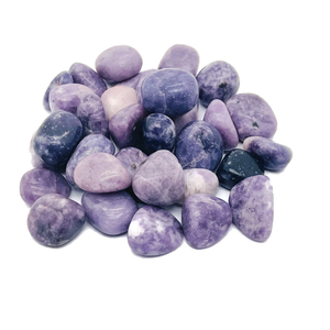 Vente en gros de lépidolite en cristal naturel dégringolée pierre sculptée pierre de guérison agate galet pierre précieuse pour Reiki Chakra pierre dégringolée en vrac - Product Image 4