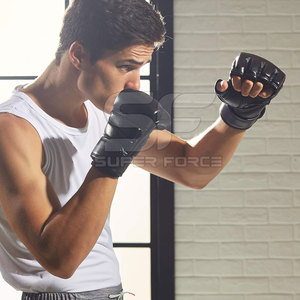 Gants MMA pour l'entraînement et le combat avec rembourrage renforcé et fermeture forte au poignet Gants MMA en cuir PU - Product Image 6