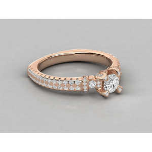 Bague solitaire en or 10 carats pour femmes, diamant cultivé en laboratoire - Product Image 2