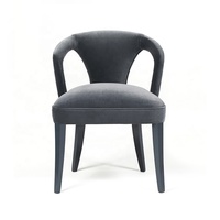 Chaise de salle à manger HEC Mary Q de luxe, faite à la main, en velours moderne, pour salle à manger, bar à domicile, club