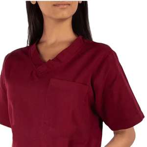 Tenues médicales pour femmes de haute qualité, vêtements de travail tendance, col en V, manches courtes, uniformes d'infirmière unisexes, dessinés à la main, vente en gros directe - Product Image 3