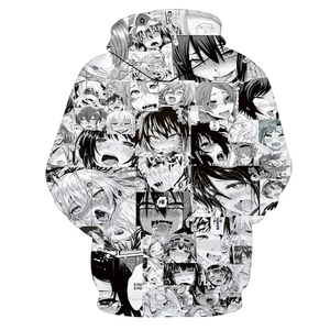 Sweat à capuche oversize en molleton coton/polyester personnalisé par sublimation, imprimé sérigraphié, coupe carrée, délavé à l'acide, pour homme, hiver - Product Image 3