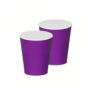 Vasos Desechables Color Morado para Fiestas, 270 ml, 12 Unidades por Bolsa - Product Image 2