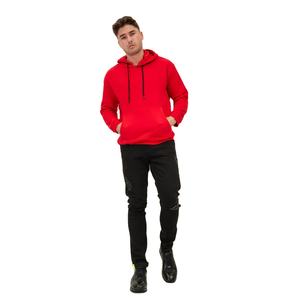 Sweats à capuche en polaire d'hiver pour hommes, 100% coton polyester, motif uni, pull thermique, sérigraphie personnalisée, vente en gros - Product Image 4