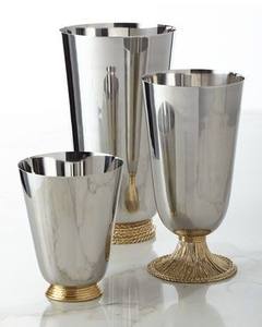 Venta al por mayor de lujo moderno latón oro boda florero logotipo personalizado metal boda centro de mesa con alto acabado de oro Decoración - Product Image 2