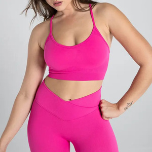 ชุดสปอร์ตบราและกางเกงขาสั้น2ชิ้นชุดเล่นโยคะผ้าไนลอนสแปนเด็กซ์ขนาดใหญ่พิเศษออกแบบได้ตามต้องการ - Product Image 5