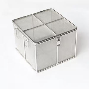 Vente en gros de paniers perforés latéraux Paniers en treillis métallique Plateau de stérilisation avec couvercle Instrument chirurgical en acier inoxydable - Product Image 1
