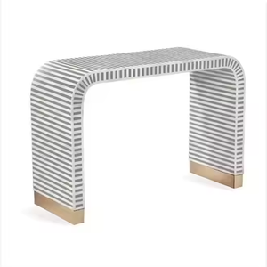 Meubles de salon modernes de style ferme, écologiques, en incrustation d'os, fabriqués à la main par Crescent Crafts - Product Image 2