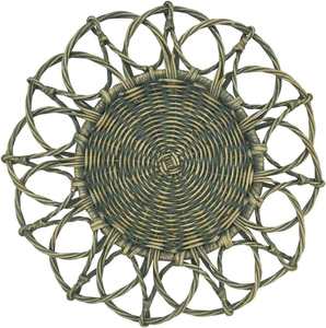 Mantel Individual Tejido a Mano, Resistente al Calor, para Uso Doméstico, Aislante, con Diseño Floral, de Ratán - Product Image 4