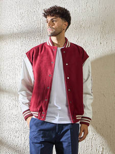 Chaqueta universitaria de lana de alta calidad para hombre, tipo de cierre, bolsillos con botones, chaqueta Bomber de béisbol universitaria cálida Letterman para hombre - Product Image 6