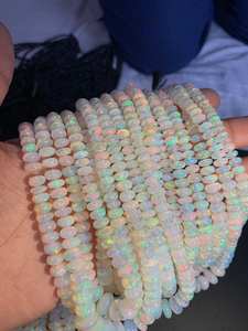 Cuentas de Ópalo Etíope Natural de Alta Calidad, 4mm-5mm, Cuentas Lisas Multicolor Ronald, Precio al por Mayor, Gemas de Ópalo Welo Mehrajudin AA-24 - Product Image 3