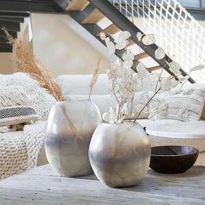 Vase à fleurs en métal au design exclusif, taille personnalisée, fait main, porte-fleurs design, forme ronde, vaisselle, pots à fleurs en métal - Product Image 2