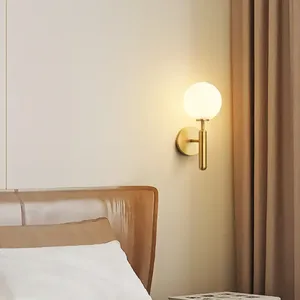 GemorraGlobe Luxury Modern LED <b>Wall</b> <b>Light</b> E26 Base Aluminum Body Warm White 3000K for Bedroom and Living Room - Product Image 6