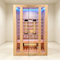 Sauna de Infrarrojos de Espectro Completo Elite Far, Cabina de Madera para el Hogar, para Relajación en el Baño Interior, con Controlador de Calefacción Inteligente