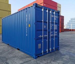 Contenedor de Carga Estándar ISO de 20 Pies, Contenedor de Acero Azul Resistente para Transporte Internacional y Almacenamiento Seguro - Product Image 3