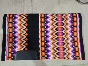 Colorido personalizado OEM Horse Show Western Riding Blanket Durable Handwoven Wool Saddle Pad para Rodeo Parades Personalizable - Product Image 2