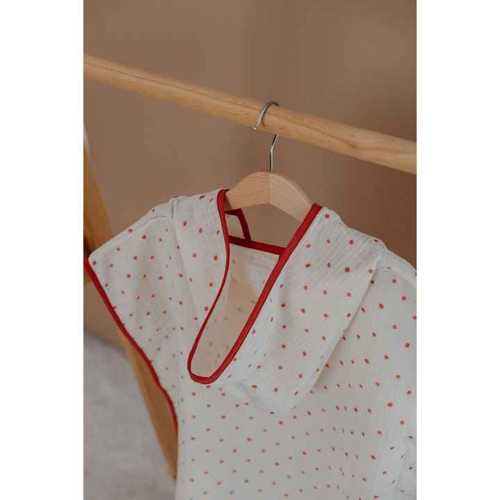 Muslin Poncho Red Dots