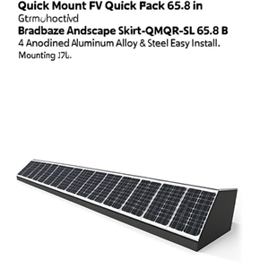 Soporte de Montaje Rápido para Paneles Solares PV Quick Rack 65.8 en Bronce, Modelo Landscape Skirt-QMQR-SL 65.8 B 4, Aleación de Aluminio Anodizado y Acero, Fácil Instalación - Product Image 3