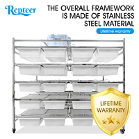 Rack pour animaux en fer massif personnalisé avec plateau en plastique, fermeture à bouton-pression, emballage en boîte écologique - Marque Repteer