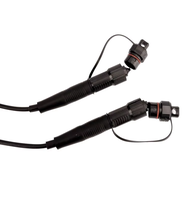 Câble de cordon de raccordement à fibre optique MPO MPO étanche monomode 5m pour réseau de télécommunication extérieur FTTA