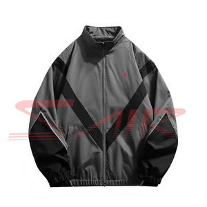 แจ็กเก็ตกันลมของผู้ชายแจ็คเก็ตกันลมกันน้ำพร้อมซิปเสื้อกีฬาเสื้อกันลม - Product Image 1