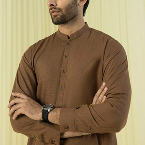 Nouvelle mode, vêtements de mariage pour hommes, shalwar kameez en coton, sans plis, séchage rapide, vente directe d'usine - Product Image 4